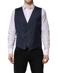 Dolce & Gabbana - Stripes Wool Formal Waistcoat Vest - Lyst