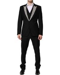 Dolce & Gabbana - Martini Crystal Embellished 3 Pc Suit - Lyst