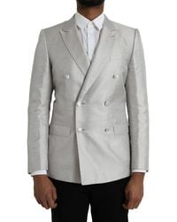 Dolce & Gabbana - Off Martini Double Breasted Coat Blazer - Lyst