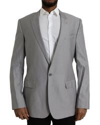 Dolce & Gabbana - Wool Peak Single Breasted Coat Blazer - Lyst