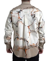 Dolce & Gabbana - Cotton Collared Denim Shirt - Lyst