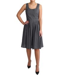 Dolce & Gabbana - Polka Dotted Cotton A-Line Dress - Lyst