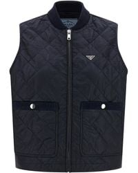 Prada - Recycled Polyamide Sleeveless Jacket - Lyst