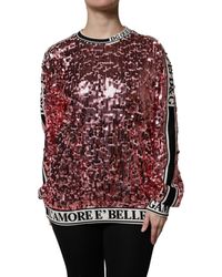 Dolce & Gabbana - Sequin Pullover Sweater - Lyst