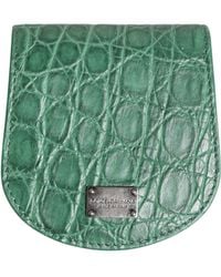 Dolce & Gabbana - Green Exotic Skin Coin Condom Case Holder Pocket Wallet - Lyst
