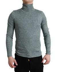 Dolce & Gabbana - Polyester Turtleneck Pullover Sweater Cotton Clothing - Lyst