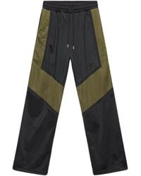 MCM - Straight Sweatpants With Olive Green Mesh Mhp9ada87bk (regular; M) - Lyst