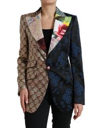Dolce & Gabbana - Floral Patchwork Jacquard Jacket - Lyst