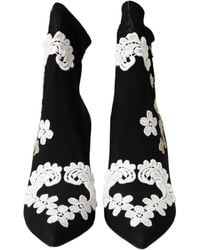 Dolce & Gabbana - Embroidery Slip On Boots Shoes And Viscose Elastane - Lyst
