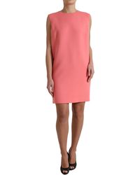 Dolce & Gabbana - Virgin Wool Sleeveless Mini Dress - Lyst