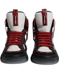 Dolce & Gabbana - Leather High Top Sneakers Shoes - Lyst
