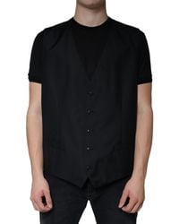 Dolce & Gabbana - Wool Waistcoat Dress Formal Vest - Lyst