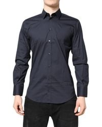 Dolce & Gabbana - Dark Martini Cotton Dress Formal Shirt - Lyst