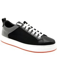 MCM - Leather & Canvas Sneaker - Lyst