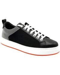 MCM - Leather Reflective Canvas Sneaker - Lyst