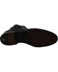 Dolce & Gabbana - Crocodile Leather Derby Boots Shoes - Lyst
