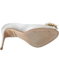 Dolce & Gabbana - Crystals Peep Toe Heels Satin Pumps Shoes Viscose Silk - Lyst