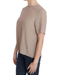 Dolce & Gabbana - Crew Neck Short Sleeve Blouse Acetate Silk - Lyst
