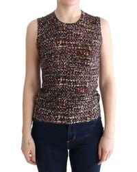 Dolce & Gabbana - Print Knit Top Wool T-Shirt - Lyst