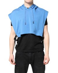 Dolce & Gabbana - Cotton Hooded Sportswear Vest Sweater - Lyst