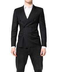 Dolce & Gabbana - Martini Double Breasted Coat Blazer - Lyst
