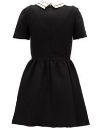 Valentino Garavani - Mini Dress With Embellished Collar - Lyst