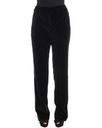 Ermanno Scervino - Velvet Cotton Straight Legs Pants - Lyst