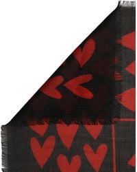 Dolce & Gabbana - Cashmere Hearts Print Stole Scarf - Lyst