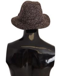 Dolce & Gabbana - Elegant Tweed Wide Brim Hat - Lyst