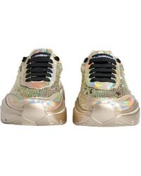 Dolce & Gabbana - Sequin Iridiscent Daymaster Sneakers Shoes Polyester Lamb Leather - Lyst