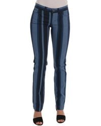 Dolce & Gabbana - Blue Girly Striped Cotton Jeans - Lyst
