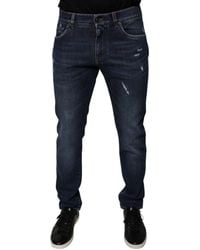 Dolce & Gabbana - 14 Years Straight Distressed Jeans - Lyst