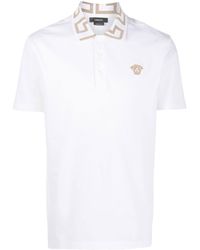 Versace - Greek Collar Polo Shirt - Lyst