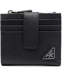 Prada Leather Card Holder - Black