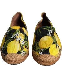Dolce & Gabbana - Lemon Slip On Espadrilles Shoes Viscose Cotton - Lyst