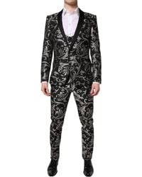 Dolce & Gabbana - Martini Jacquard 3 Piece Suit - Lyst