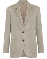 Brunello Cucinelli - Cotton Single-Breasted Jacket - Lyst