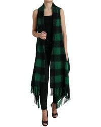 Dolce & Gabbana - Buffalo Check Poncho Coat Jacket - Lyst