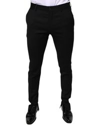 Dolce & Gabbana - Wool Skinny Formal Dress Pants - Lyst