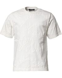 Dolce & Gabbana - Embossed Logo Short Sleeve Tee - Lyst