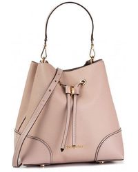 Michael Kors Mercer Gallery Medium Convertible Bucket Leather Shoulder Bag - Pink