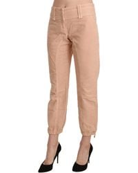 Ermanno Scervino - Mid Waist Cropped Cotton Trouser Pants - Lyst
