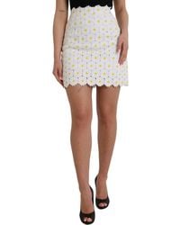 Dolce & Gabbana - Floral A-Line Mini Skirt - Lyst