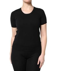Dolce & Gabbana - Cotton Round Neck Short Sleeve T-Shirt - Lyst