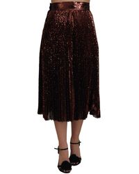 Dolce & Gabbana - Sequined High Waist A-Line Maxi Skirt - Lyst