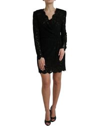 Dolce & Gabbana - Bodycon Lace Cotton Sheath Mini Dress - Lyst