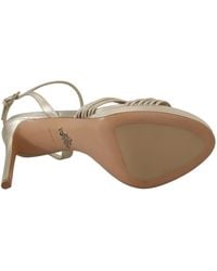 Prada - Leather Sandals Ankle Strap Heels Stiletto And Havana - Lyst