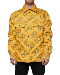 Dolce & Gabbana - Logo Padded Buttoned Blouson Jacket - Lyst