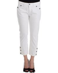 Ermanno Scervino - Cropped Jeans Denim Pants Branded Capri - Lyst