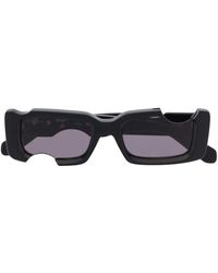 Off-White c/o Virgil Abloh Cady Cut-out Rectangular-frame Sunglasses - Black